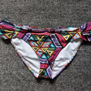 Design Lab Lord & Taylor Multicolor Geometric Bikini Bottoms